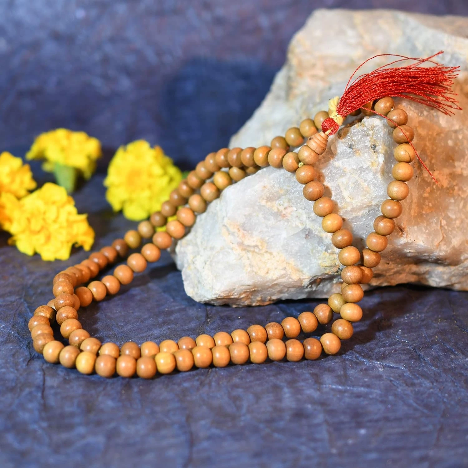 Collectible India Wooden Handmade Tulsi Japa Mala Prayer 108 Beads for Pooja & Wearing Daily Collectible India Wooden Handmade Tulsi Japa Mala Prayer 108 Beads for Pooja & Wearing Daily-Pack Size-1 set