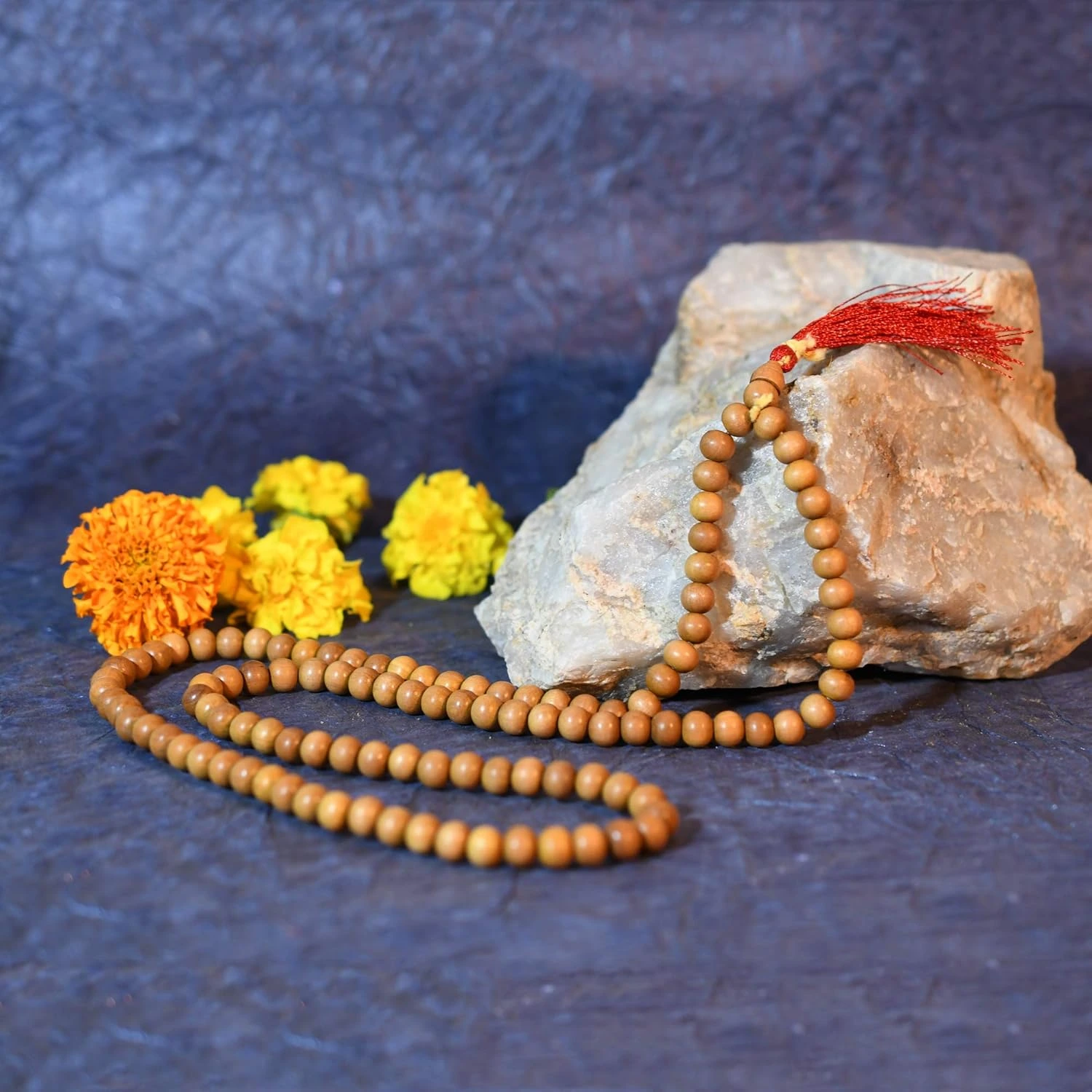Collectible India Wooden Handmade Tulsi Japa Mala Prayer 108 Beads for Pooja & Wearing Daily - Image 2