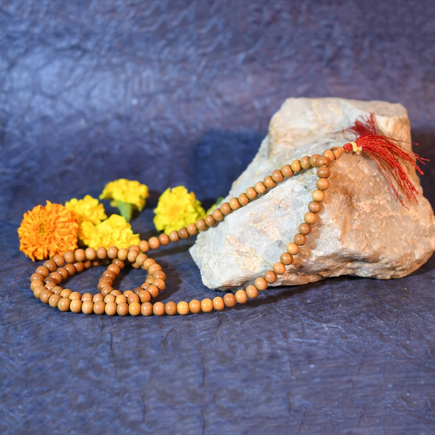 Collectible India Wooden Handmade Tulsi Japa Mala Prayer 108 Beads for Pooja & Wearing Daily - Image 4