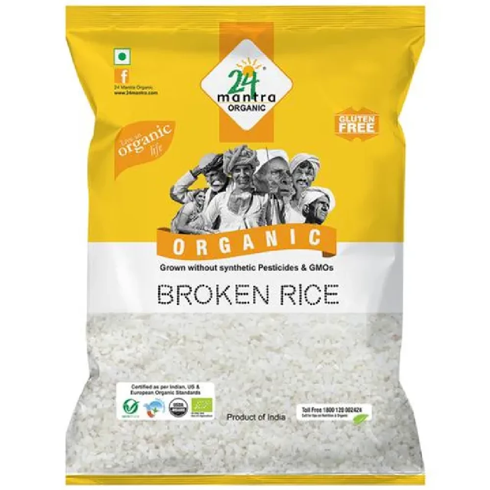 24 Mantra Organic  Broken Rice 24 Mantra Organic  Broken Rice-Pack Size-1 Kg