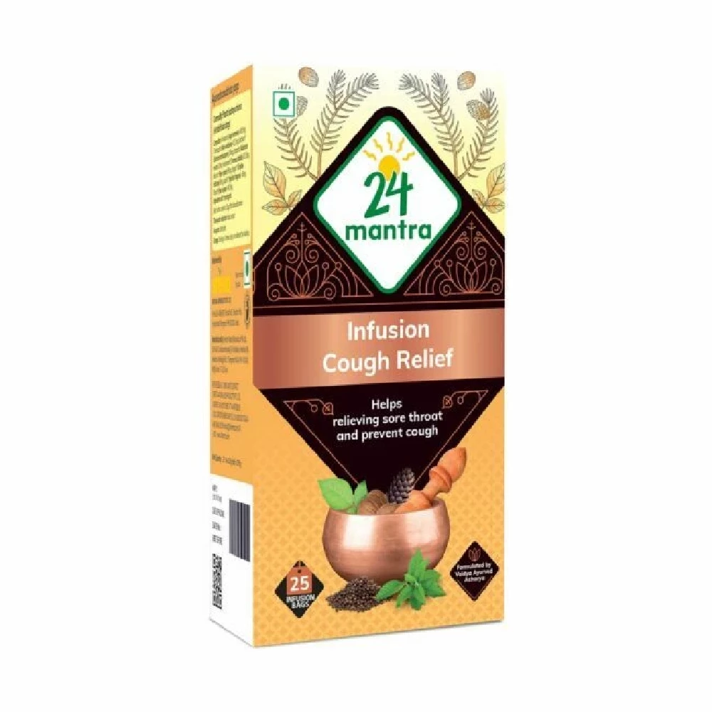 24 Mantra Organic Ayurvedam Infusion Cough Relief - Image 1
