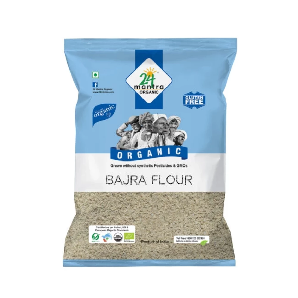 24 Mantra Organic Bajra Flour 24 Mantra Organic Bajra Flour-Pack Size-500 g