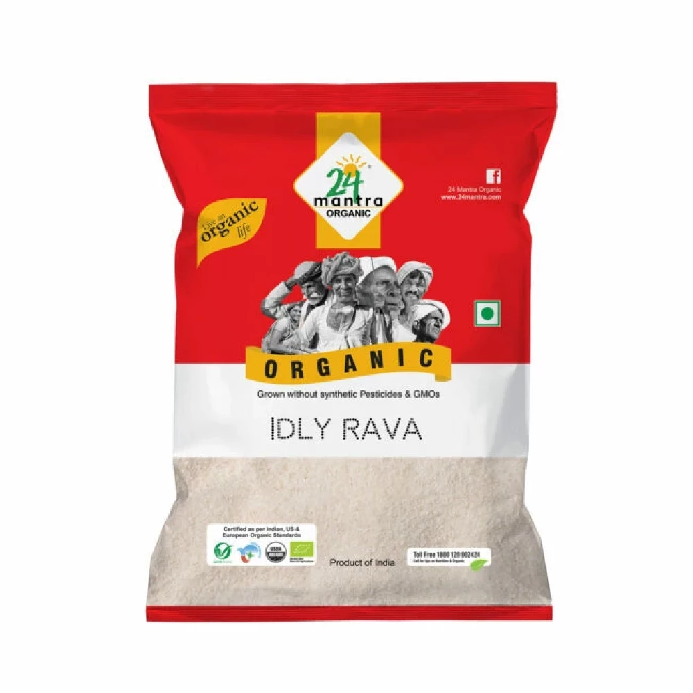 24 Mantra Organic Idly Rava 24 Mantra Organic Idly Rava-Pack Size-500 g