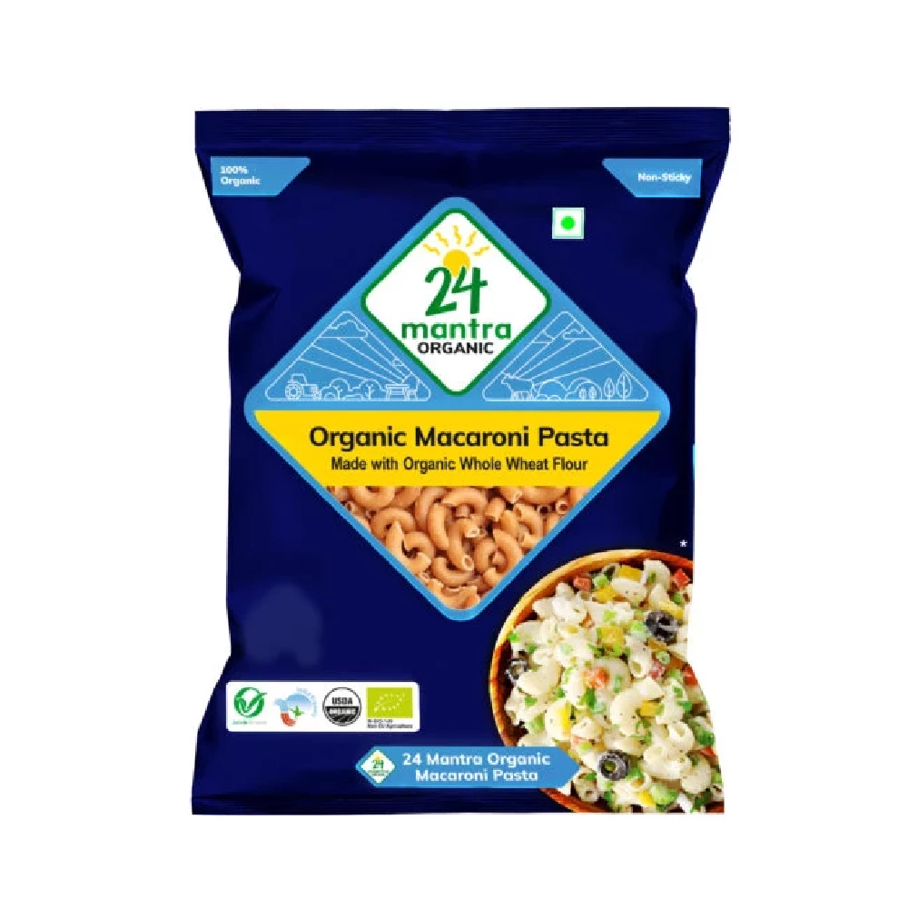 24 Mantra Organic Macaroni Pasta 24 Mantra Organic Macaroni Pasta-Pack Size-400 g