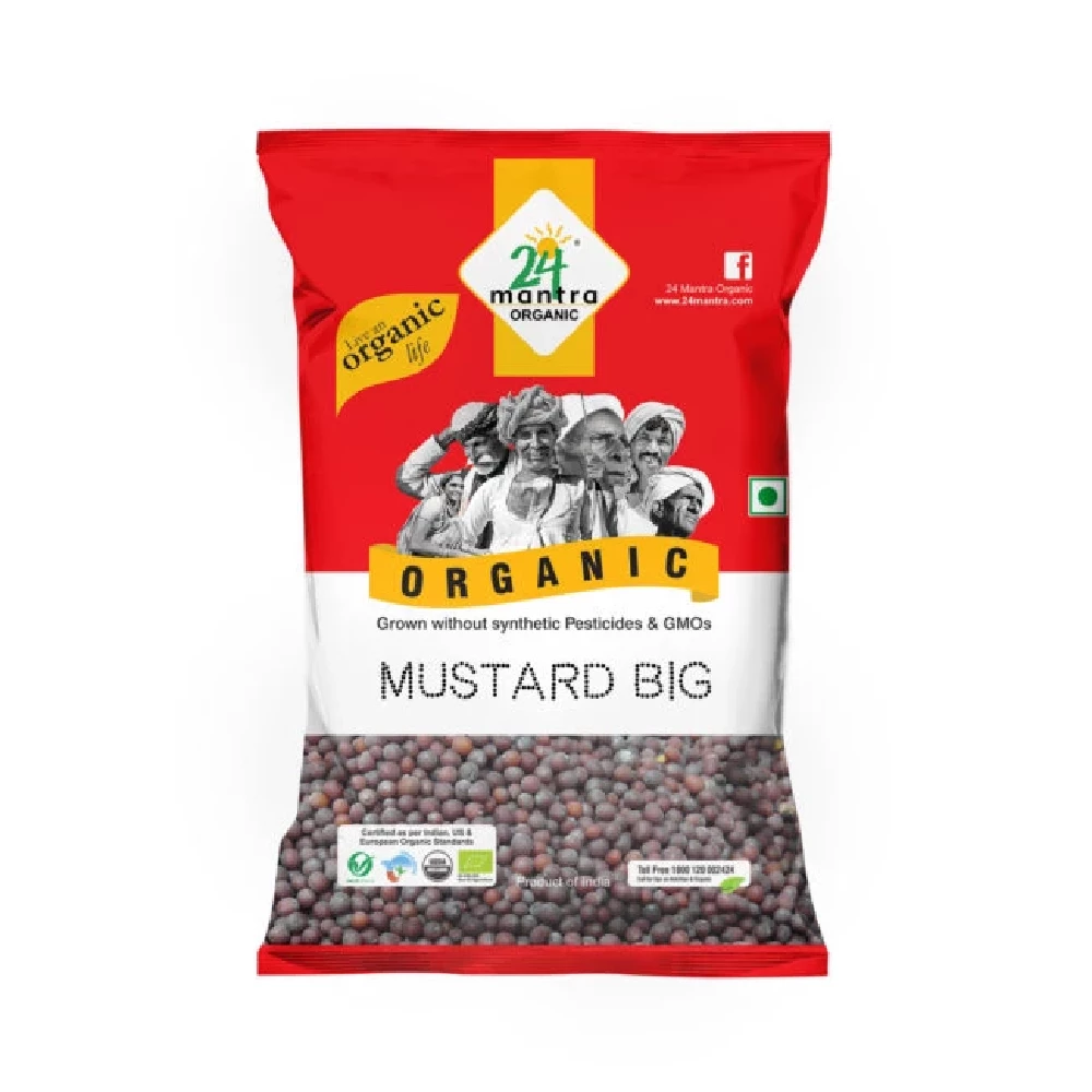 24 Mantra Organic Mustard Big 24 Mantra Organic Mustard Big-Pack Size-100 g