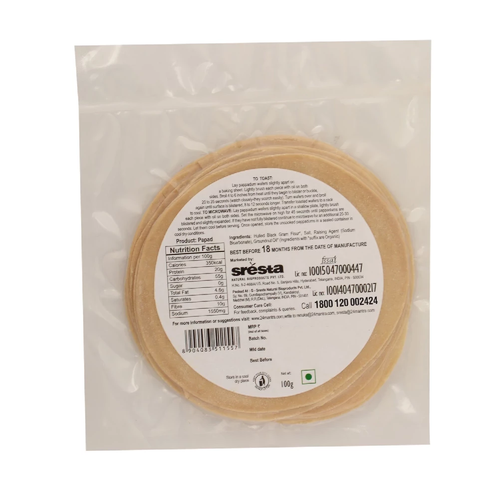 24 Mantra Organic Plain Pappad - Image 2