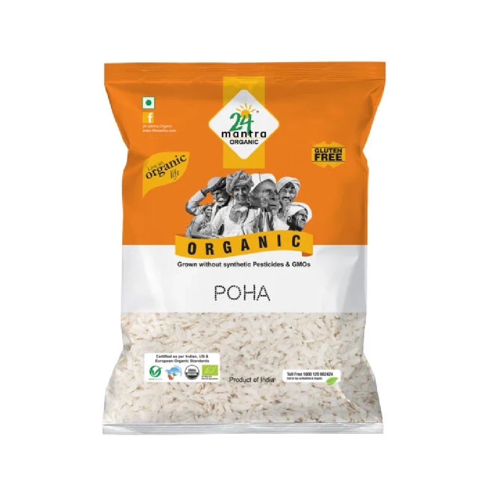 24 Mantra Organic Poha 24 Mantra Organic Poha-Pack Size-500 g