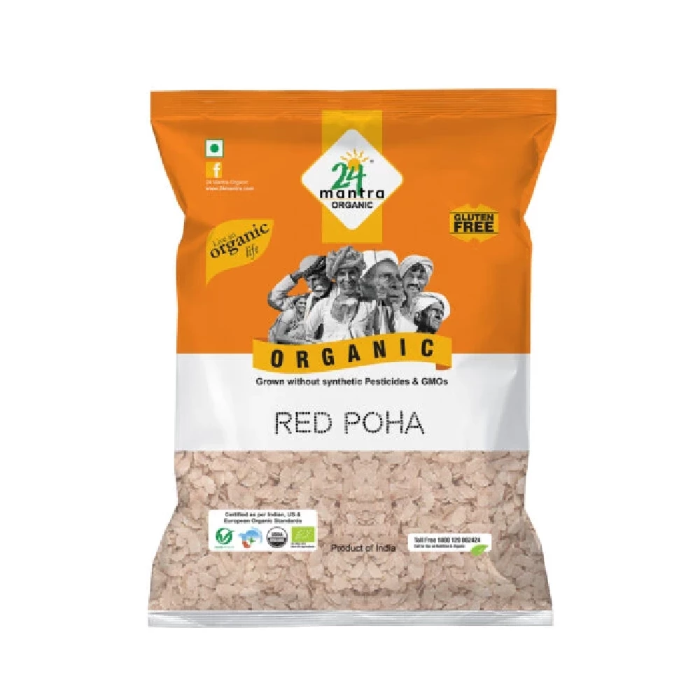 24 Mantra Organic Red Poha 24 Mantra Organic Red Poha-Pack Size-500 g
