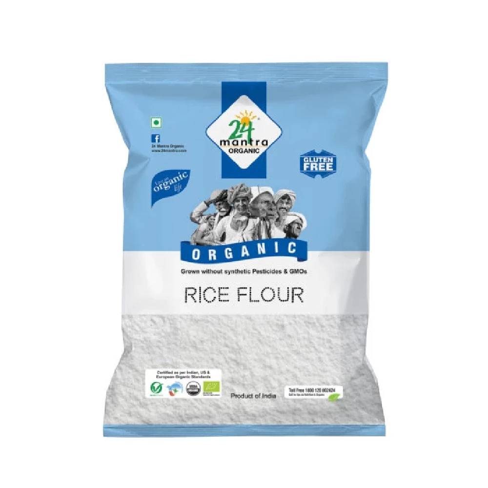 24 Mantra Organic Rice Flour 24 Mantra Organic Rice Flour-Pack Size-500 g