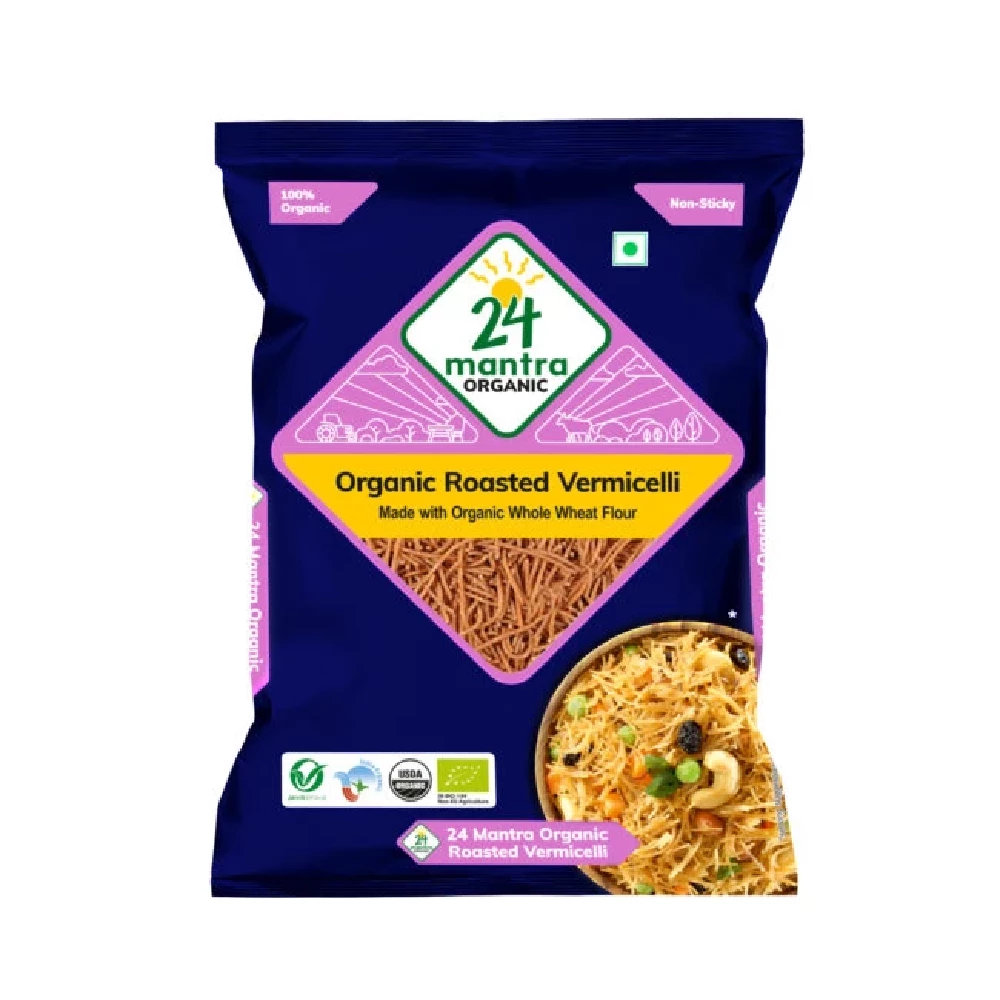 24 Mantra Organic Roasted Vermicelli 24 Mantra Organic Roasted Vermicelli-Pack Size-400 g