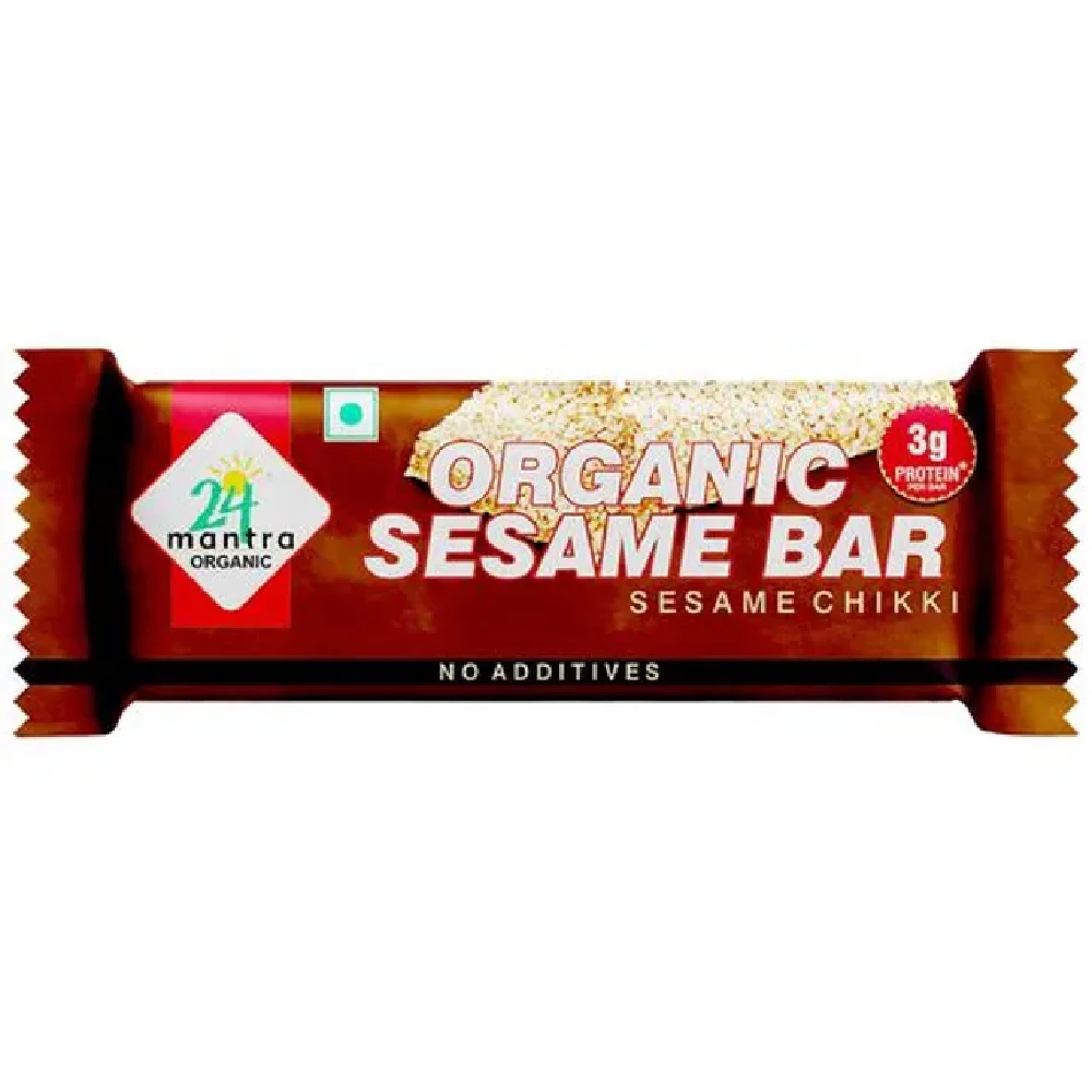 24 Mantra Organic Sesame Jaggery Chikki 24 Mantra Organic Sesame Jaggery Chikki-Pack Size-33 g