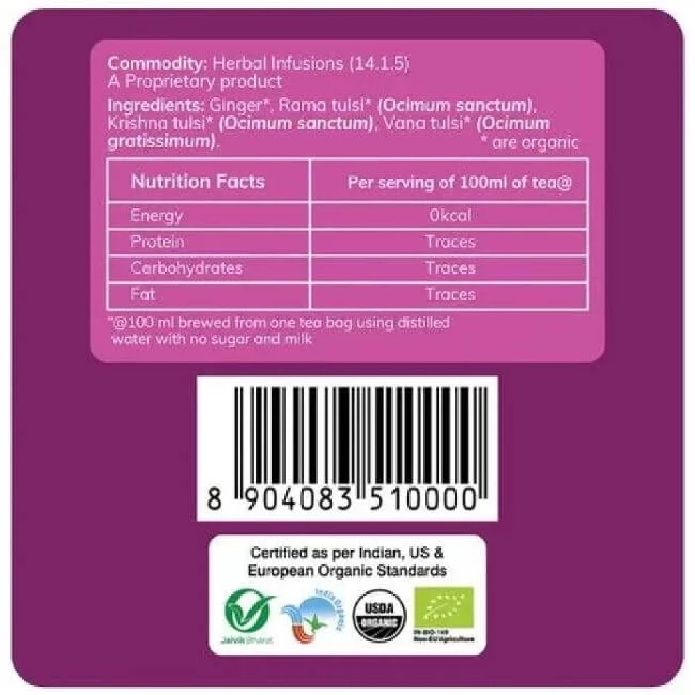 24 Mantra Organic Tulsi Ginger Infusion Tea - Image 2