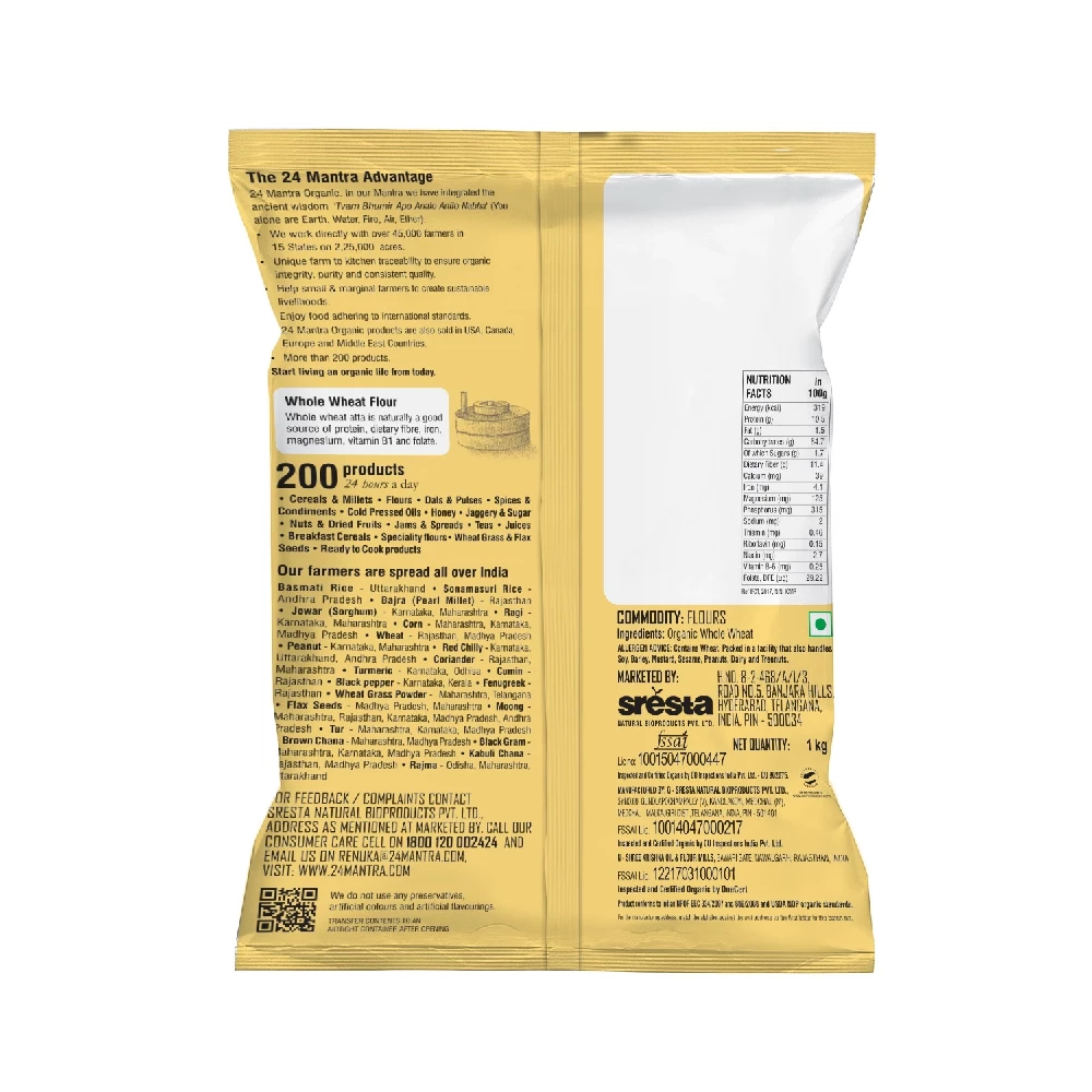 24 Mantra Organic Whole Wheat Atta - Image 2