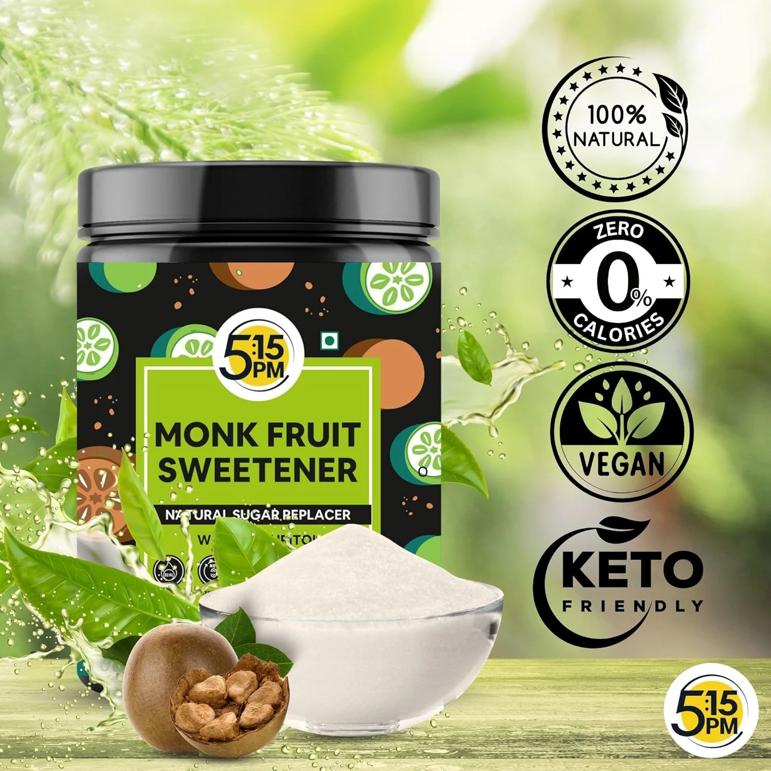 5-15PM-5:15PM Monk Fruit Sweetener Powder - Image 2