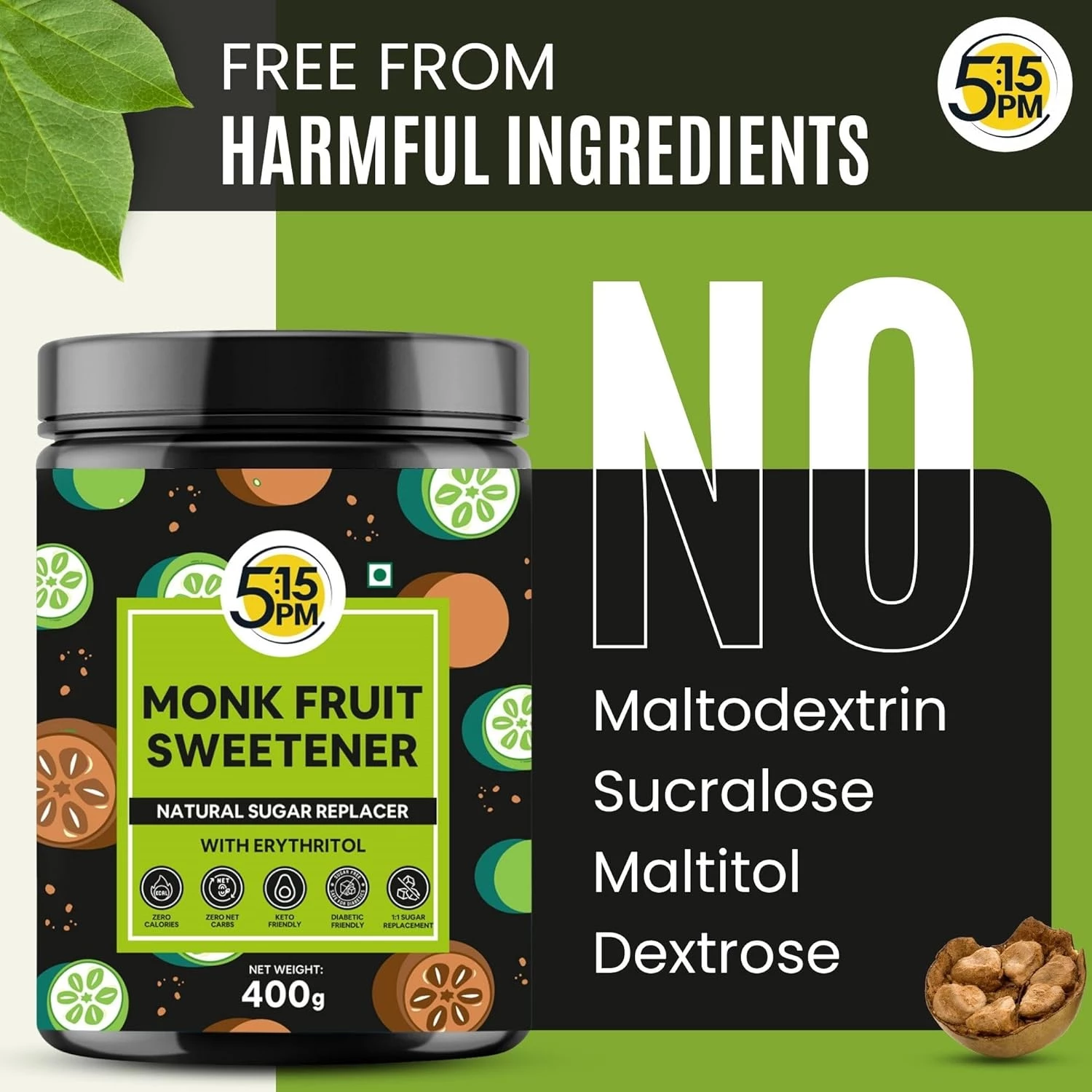 5-15PM-5:15PM Monk Fruit Sweetener Powder - Image 3