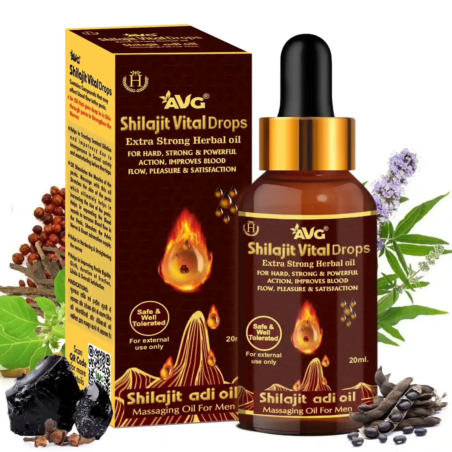 Avg Health Organics Sj Vital Drops Herbal Oil