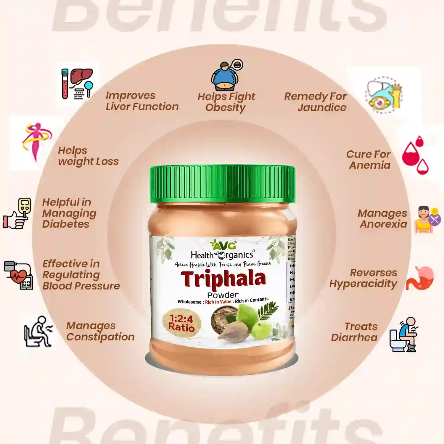 AVG Health Organics Triphala Powder - Image 2
