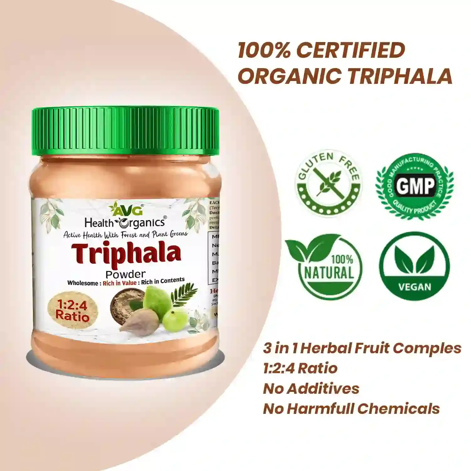 AVG Health Organics Triphala Powder - Image 3