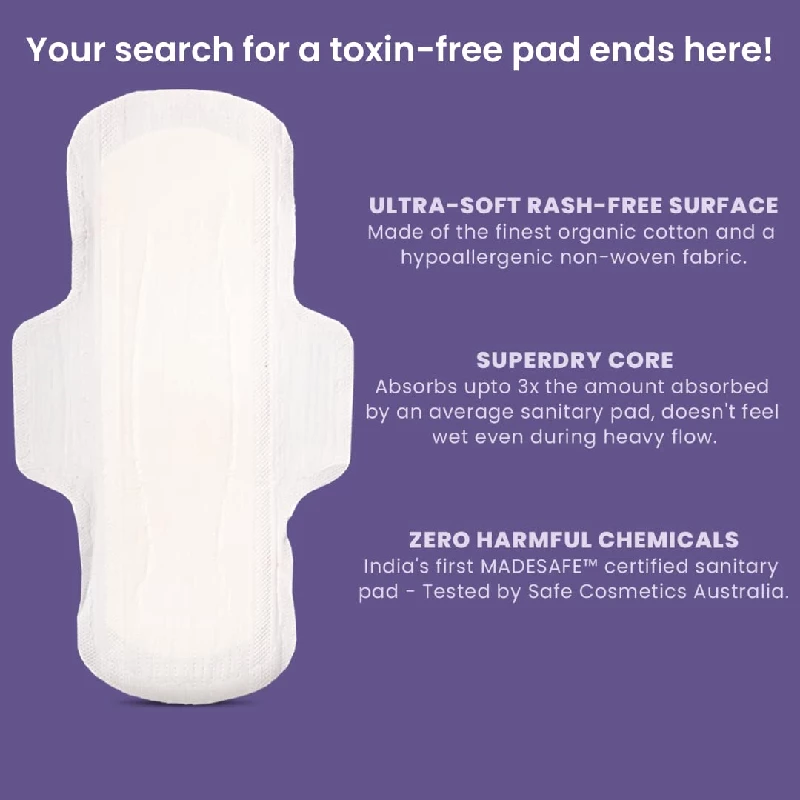 AZAH Organic Sanitary Pads 40 Regular + 40 XL - Image 2