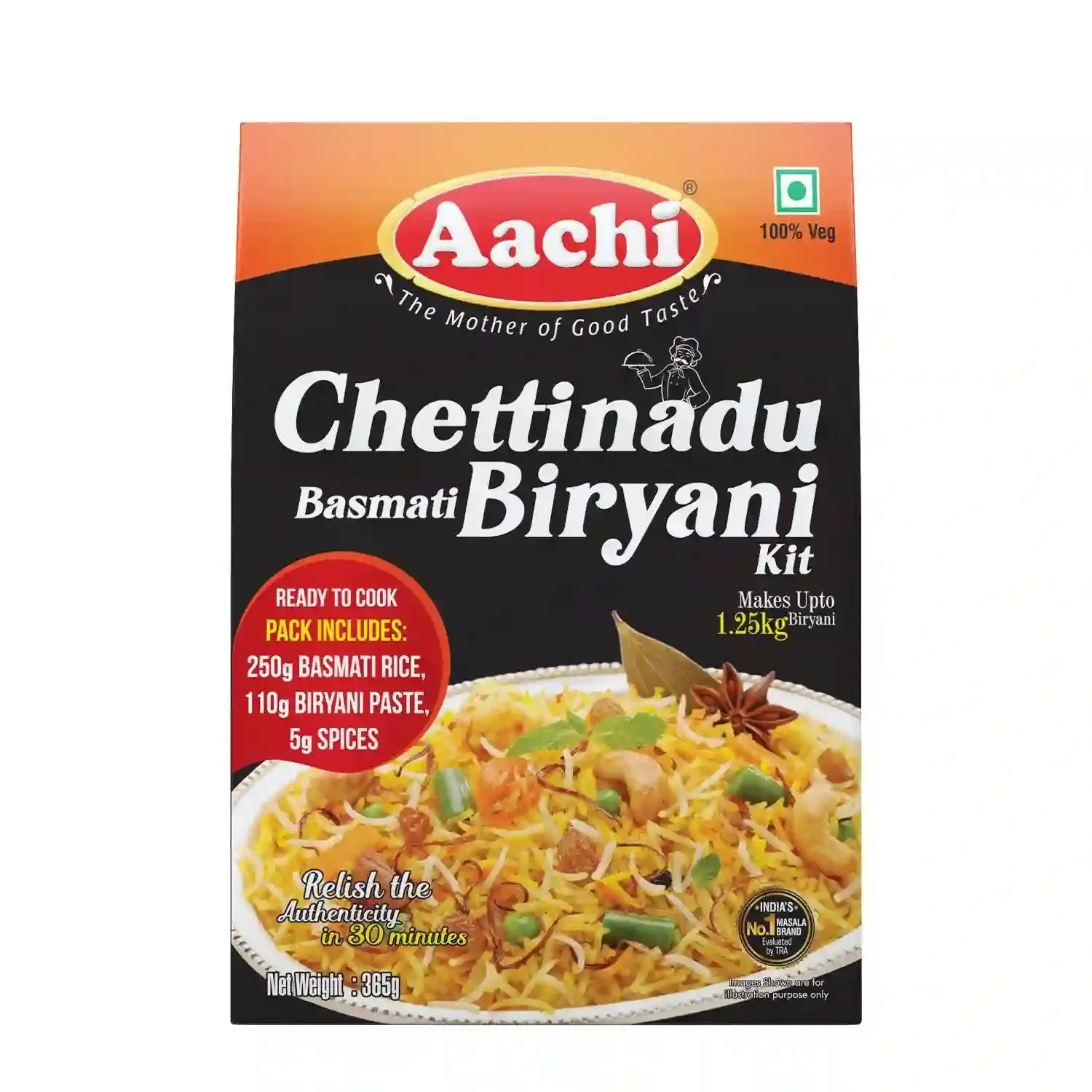 Aachi Chettinadu Basmati Biryani Kit Aachi Chettinadu Basmati Biryani Kit-Pack Size-365 g