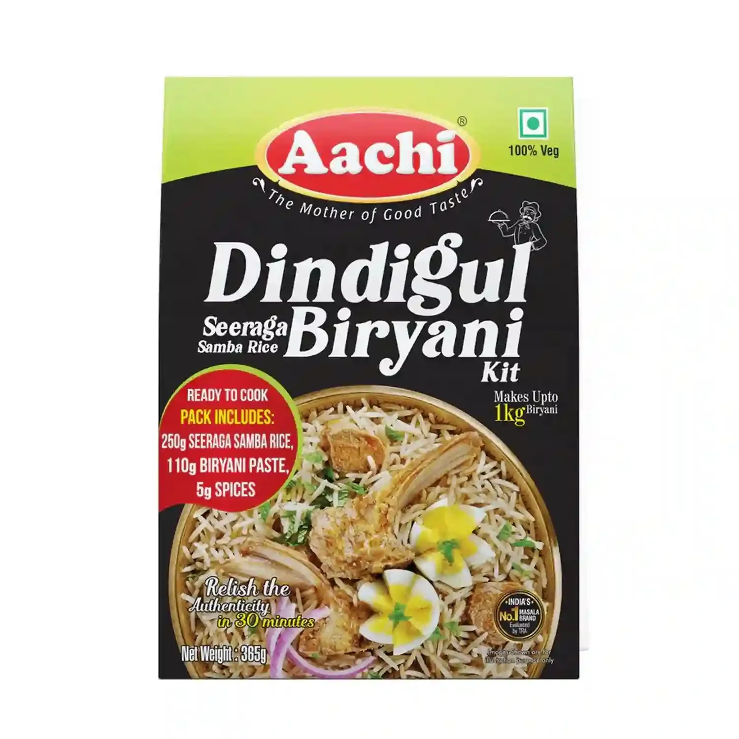 Aachi Dindigul Seeraga Samba Rice Biryani Kit Aachi Dindigul Seeraga Samba Rice Biryani Kit-Pack Size-365 g