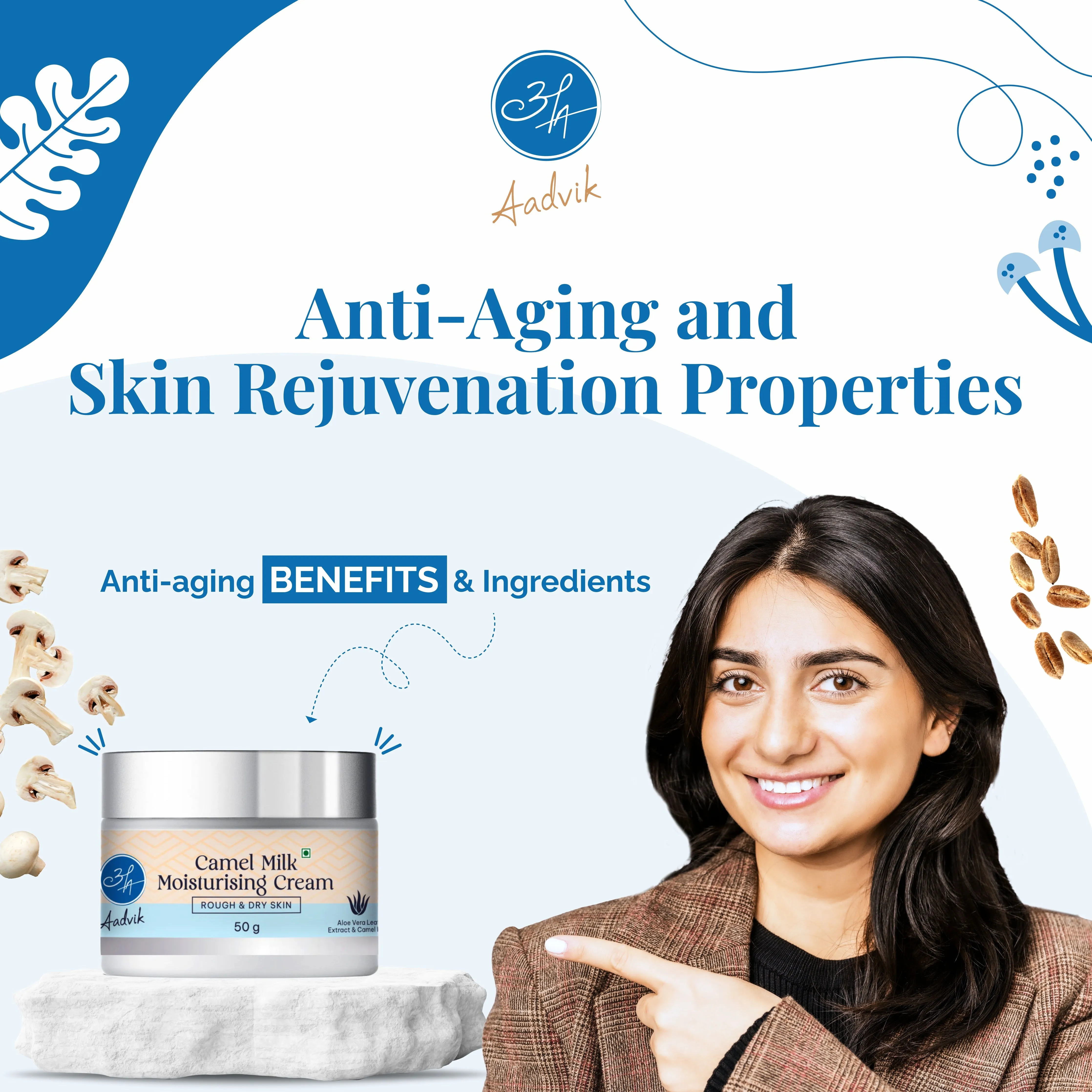 Aadvik Camel Milk Moisturising Face Cream - Image 5