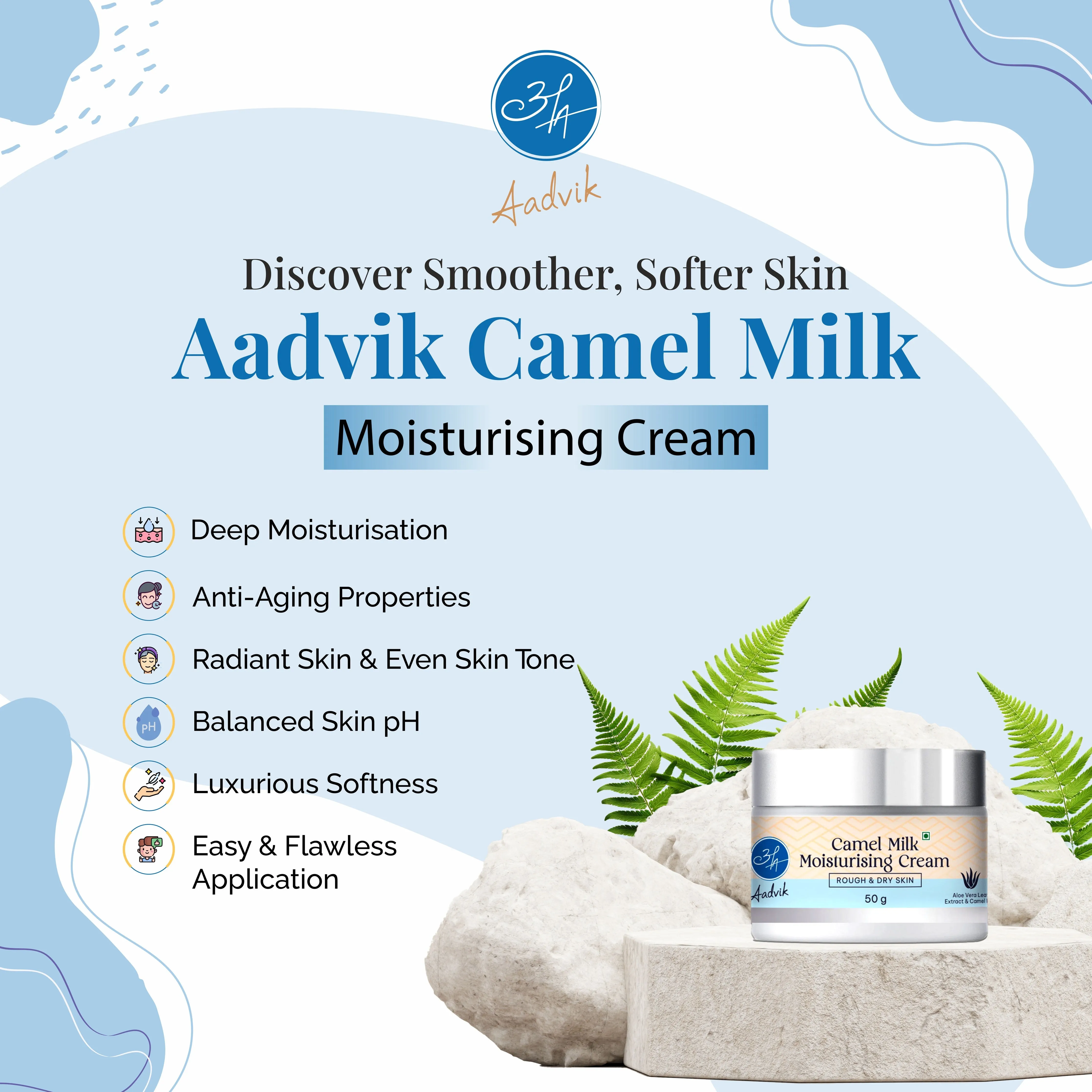Aadvik Camel Milk Moisturising Face Cream - Image 8
