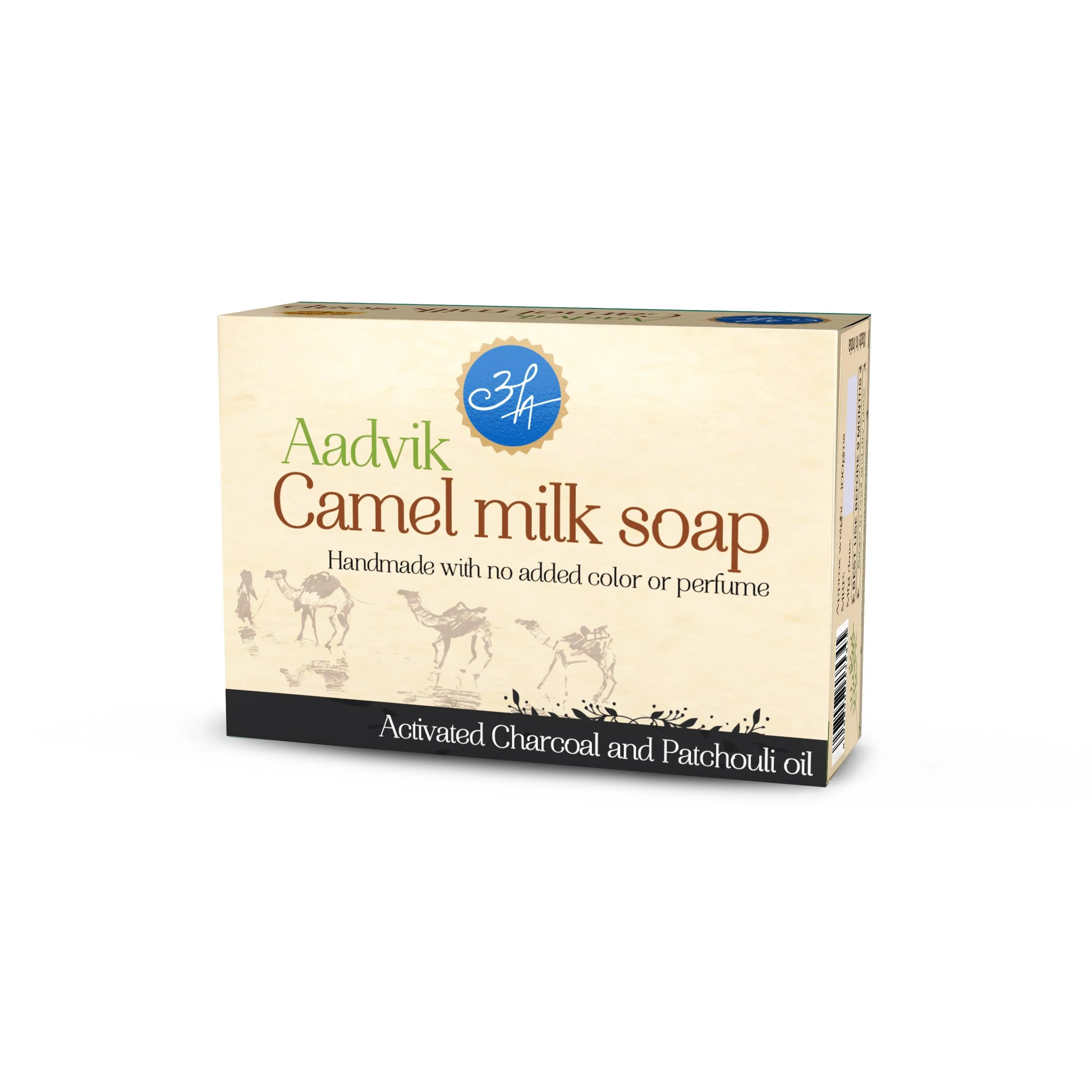Aadvik Camel Milk Soap With Charcoal Patchouli Oil