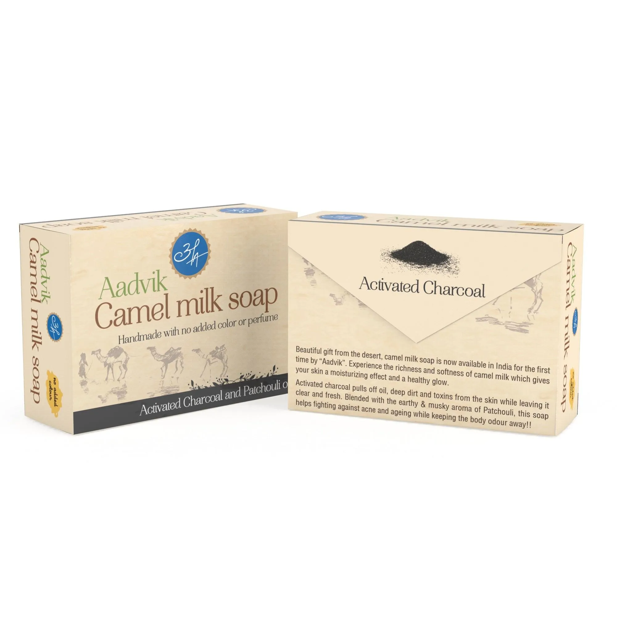 Aadvik Camel Milk Soap With Charcoal Patchouli Oil - Image 4