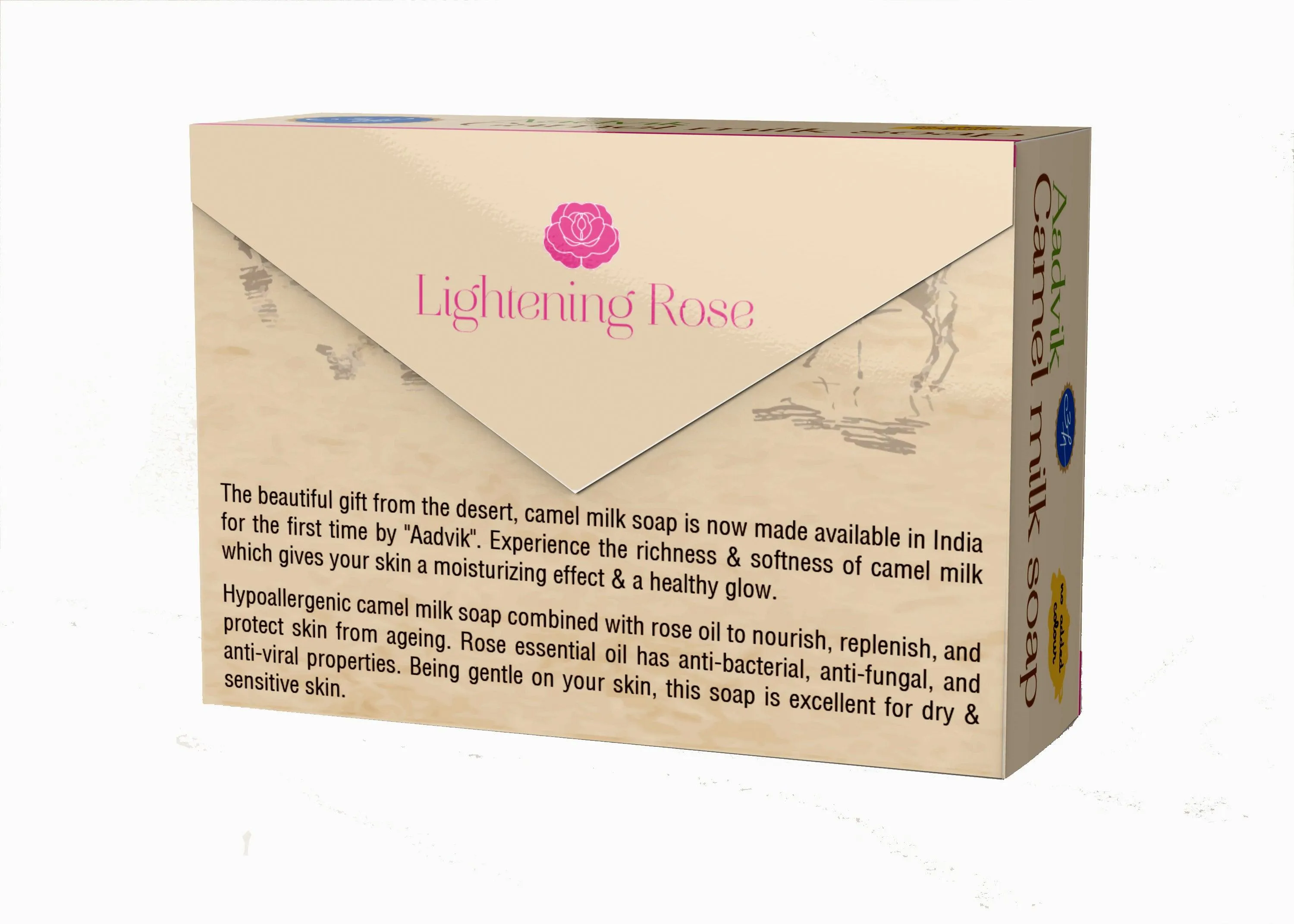 Aadvik Camel Milk Soap With Rose Essential Oil - Image 3