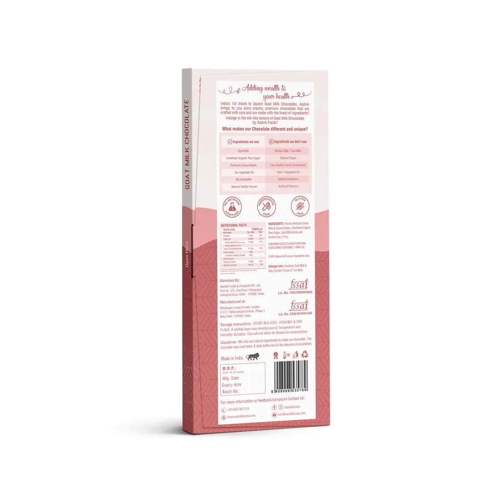 Aadvik Goat Milk Chocolate Cranberry - Image 2