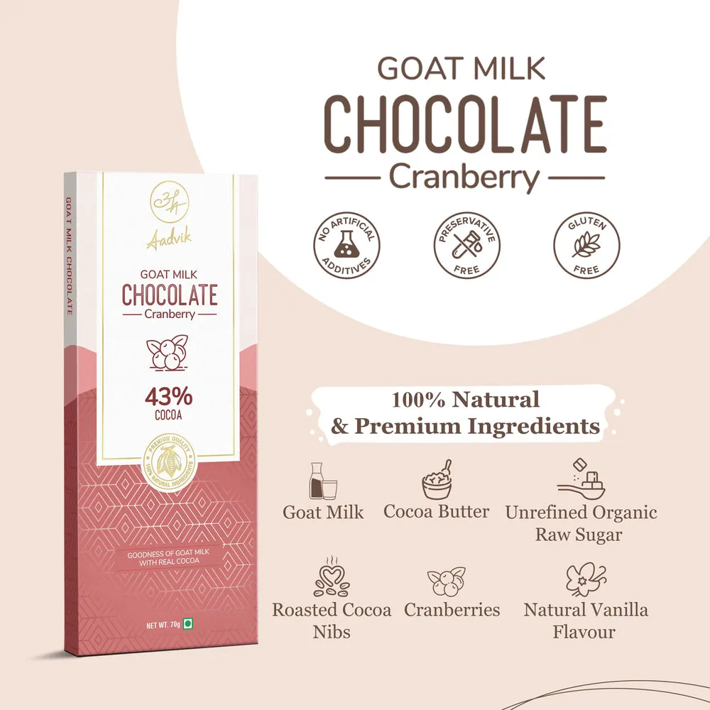 Aadvik Goat Milk Chocolate Cranberry - Image 3