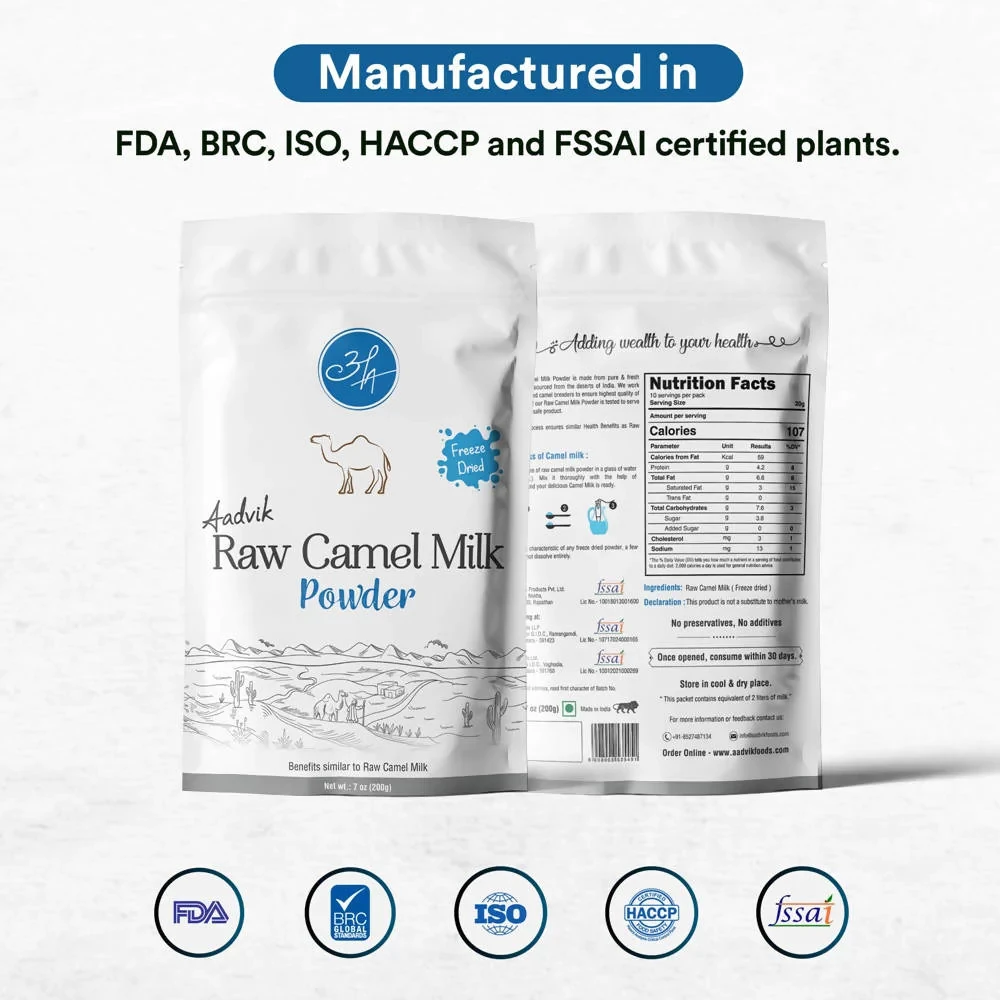Aadvik Raw Camel Milk Powder (Freeze Dried) - Image 4