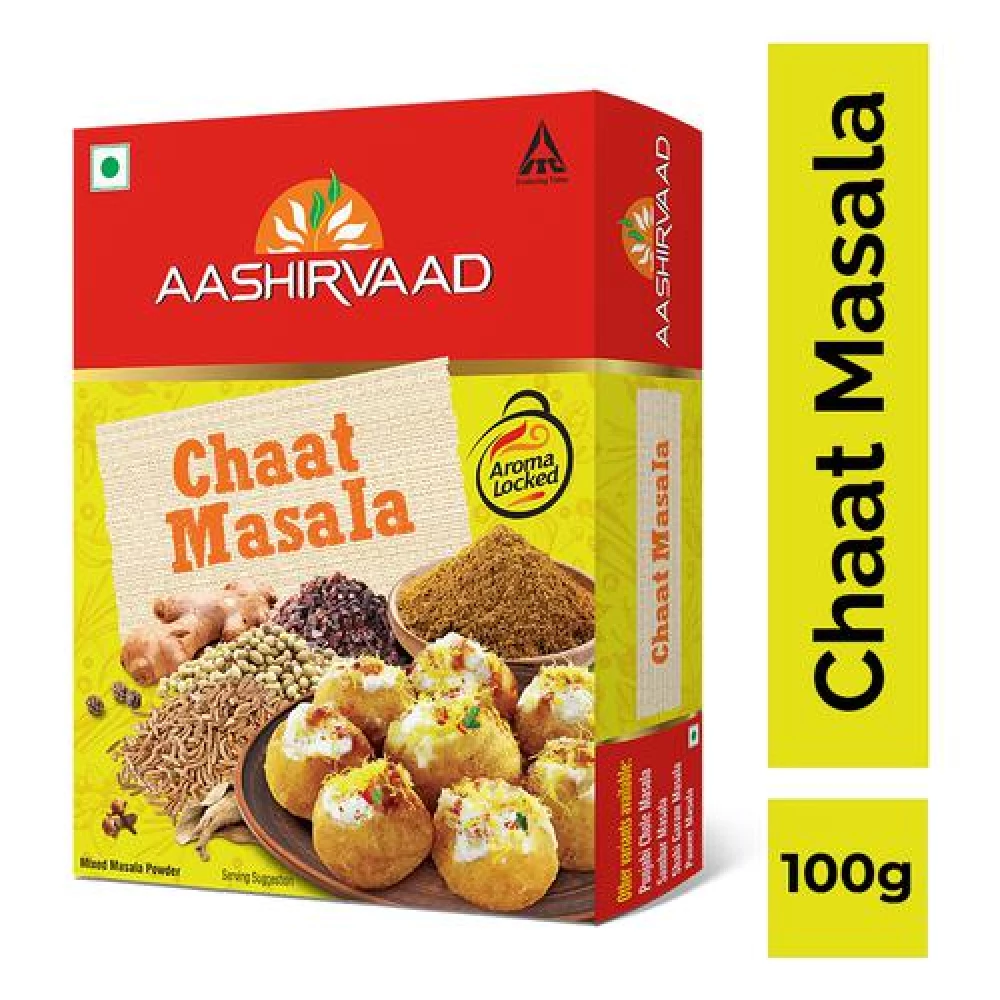 Aashirvaad Chaat Masala - Spice Blend For Papdi Aashirvaad Chaat Masala - Spice Blend For Papdi--100 g Box