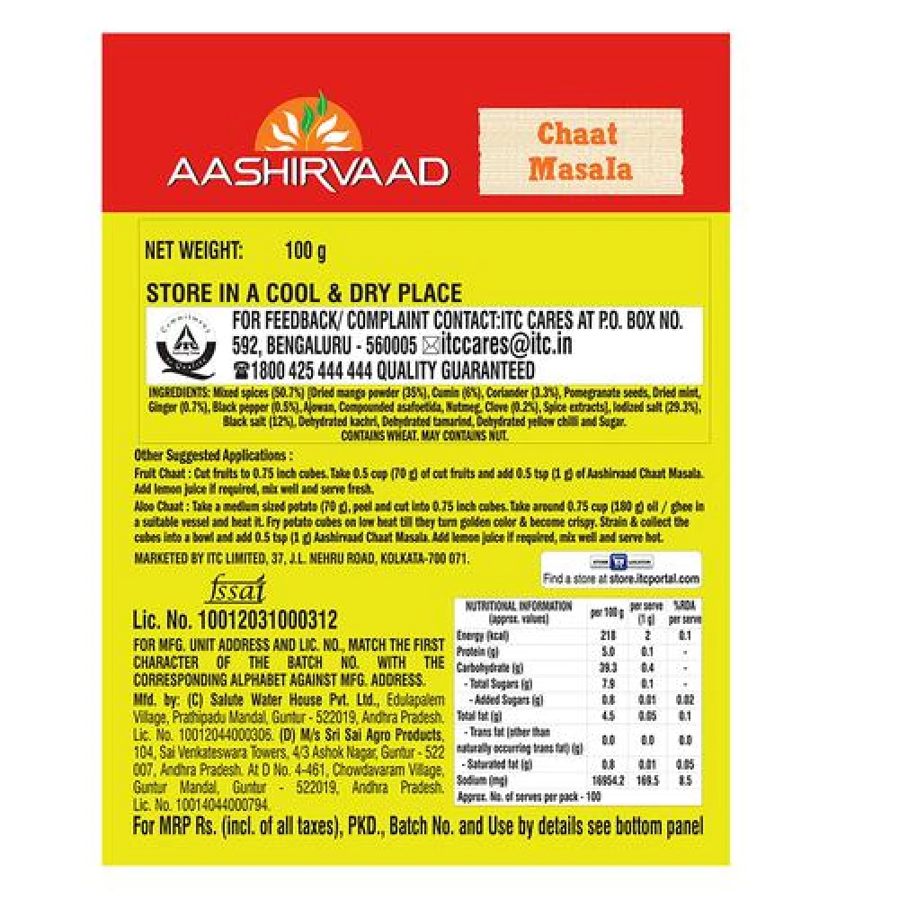 Aashirvaad Chaat Masala - Spice Blend For Papdi - Image 3