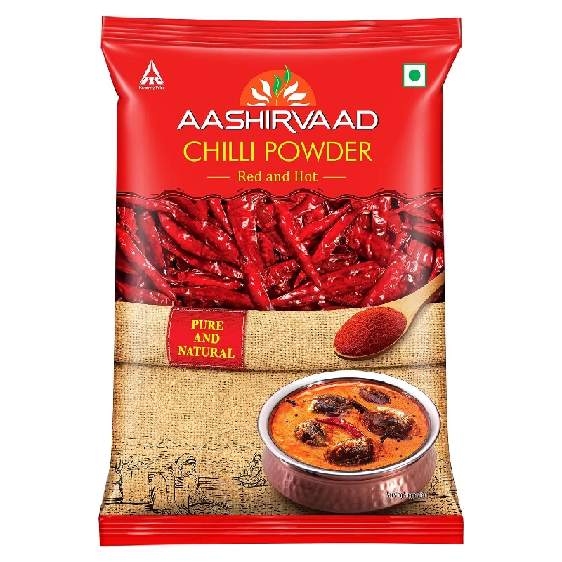 Aashirvaad Chilli Powder Red Hot Chilli Powder with No Added Flavours and Colours Aashirvaad Chilli Powder Red Hot Chilli Powder with No Added Flavours and Colours-Pack Size-500 g