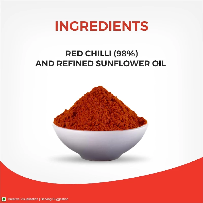 Aashirvaad Chilli Powder Red Hot Chilli Powder with No Added Flavours and Colours - Image 7