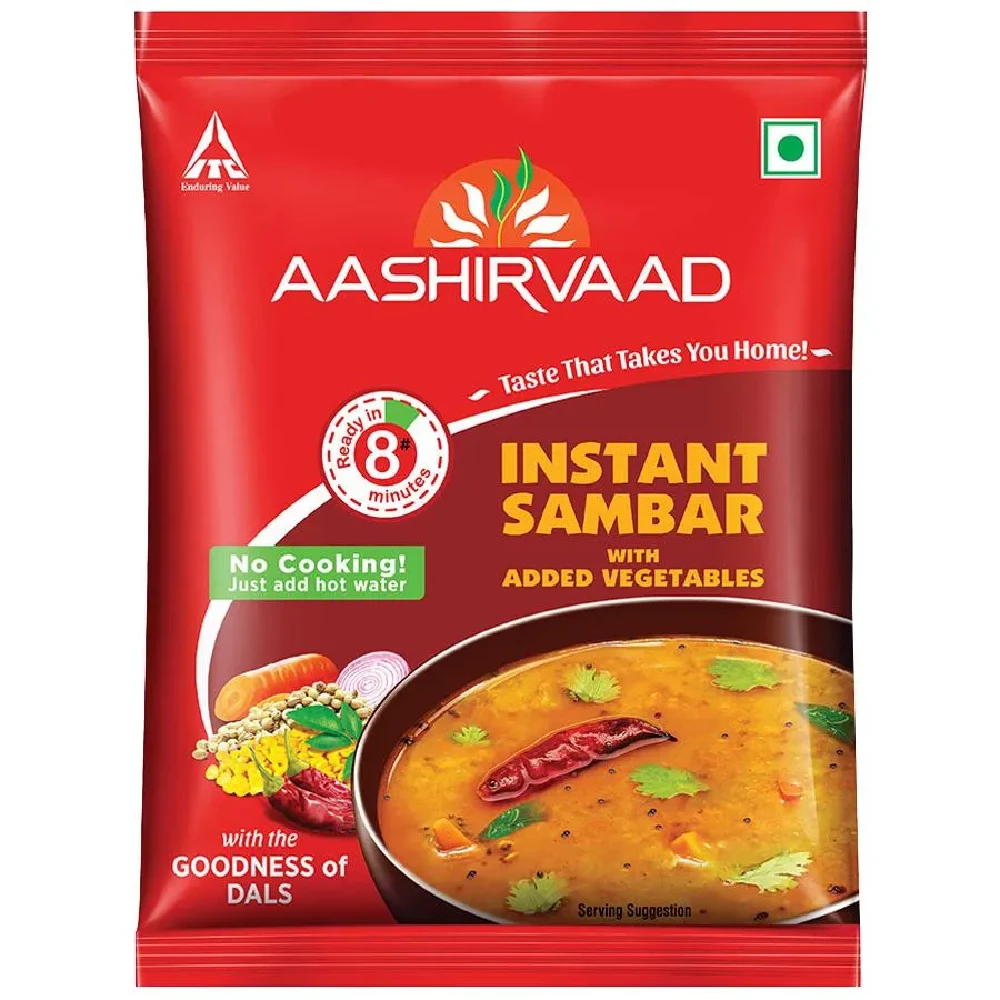 Aashirvaad Instant Sambhar With Added Vegetables - No Cooking, Just Add Hot Water - Image 2