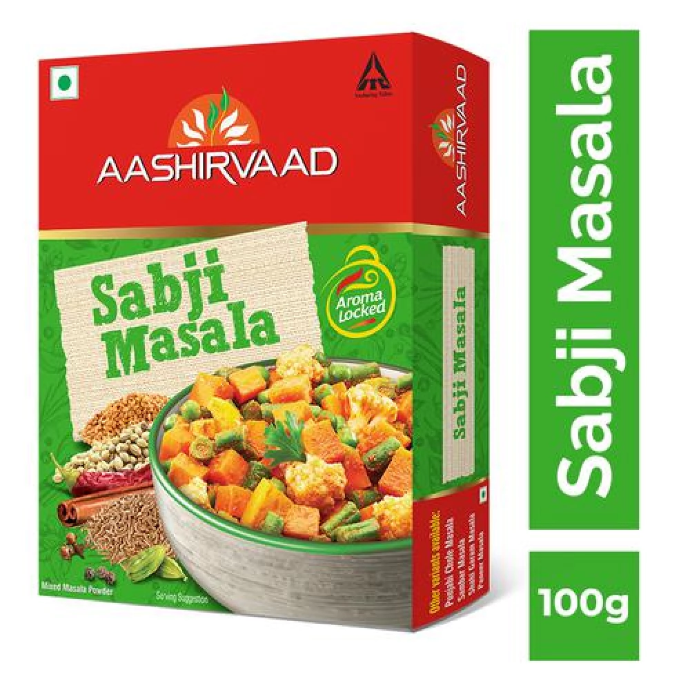 Aashirvaad Sabji Masala - Ethnic Spice Blend With Authentic Taste Aashirvaad Sabji Masala - Ethnic Spice Blend With Authentic Taste--100 g Box