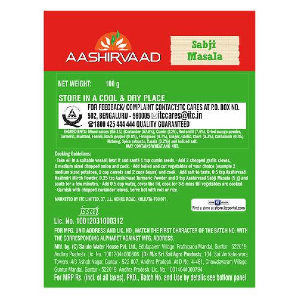 Aashirvaad Sabji Masala - Ethnic Spice Blend With Authentic Taste - Image 3