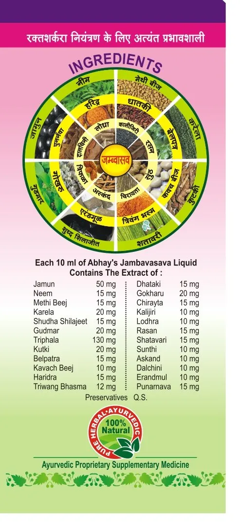 Abhay Ayurveda Jamoonyukth Jambavasava Syrup - Image 5