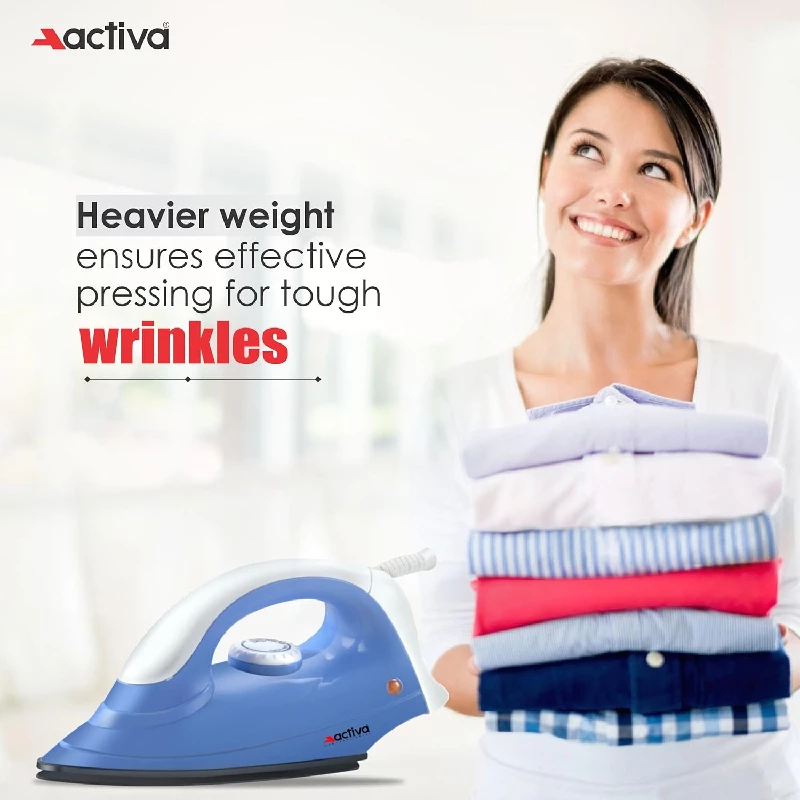 Activa Plastic Coral 900 Watts Dry Iron - Image 2
