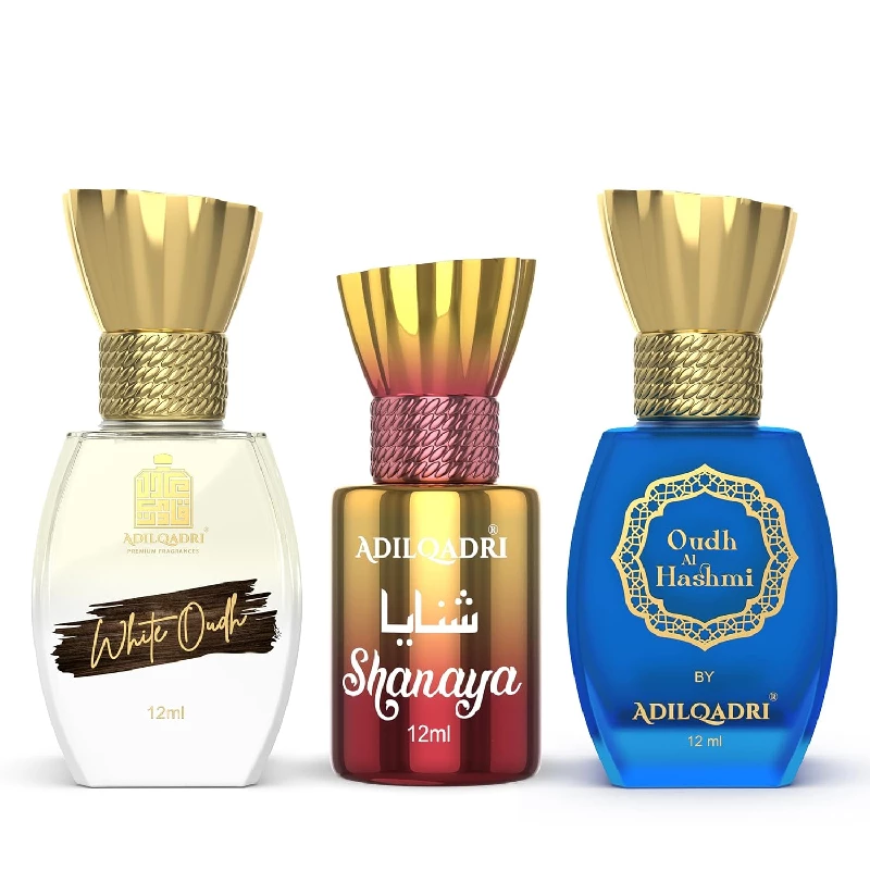 AdilQadri Shanaya,white Oudh,oudh Al Hashmi Attar Combo Pack