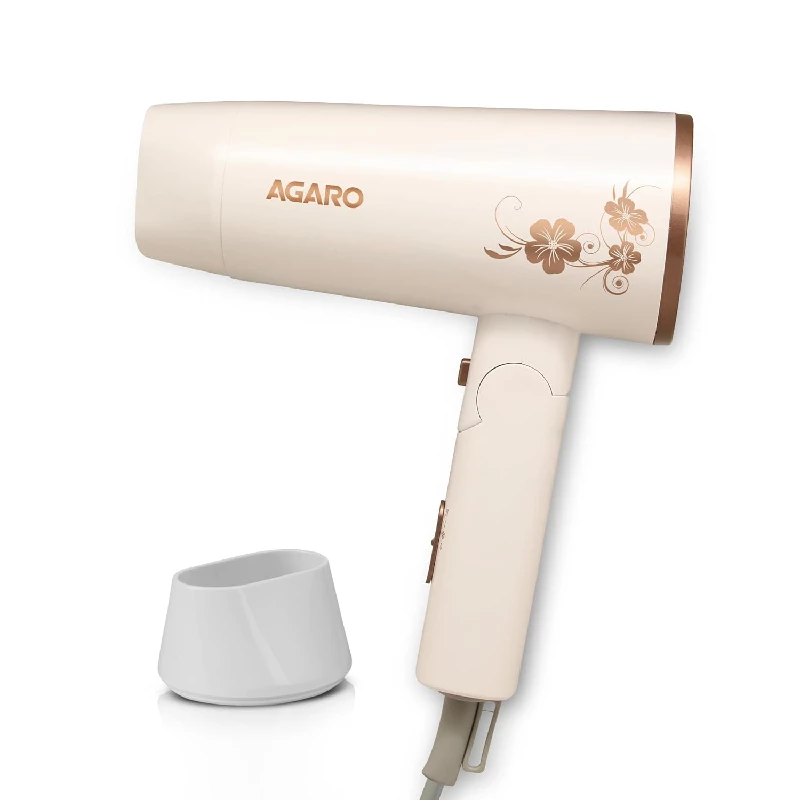 Agaro Foldable Hair Dryer-White Agaro Foldable Hair Dryer-White-Model No-HD 1217-1800Watts