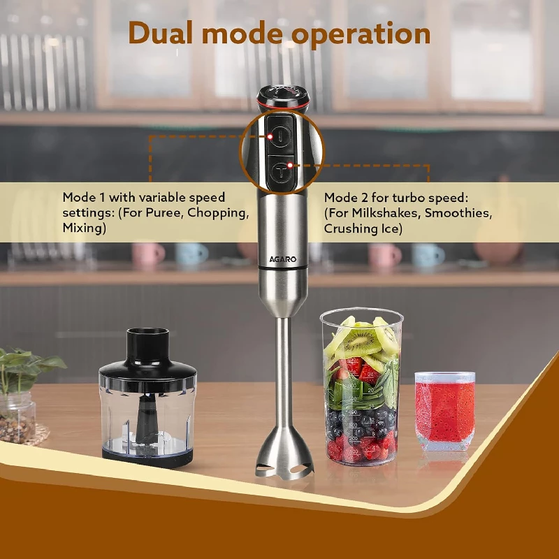 Agaro Grand 1000 Watts Hand Blender With Chopper - Image 3