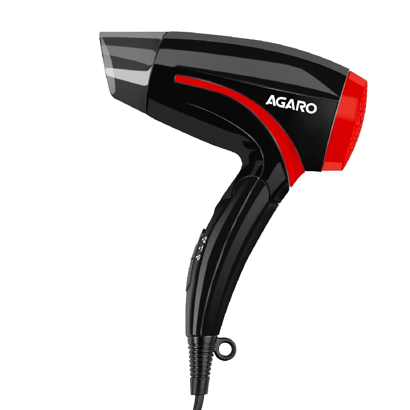 Agaro Hair Dryer-Black & Red Agaro Hair Dryer-Black & Red-Model No-HD1177-1000 Watts