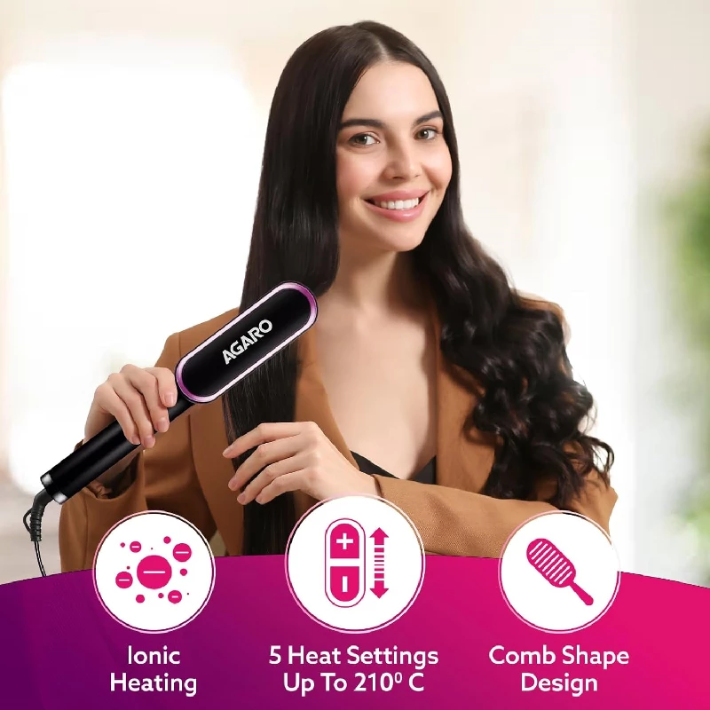 Agaro Hair Straightening Brush - Image 2