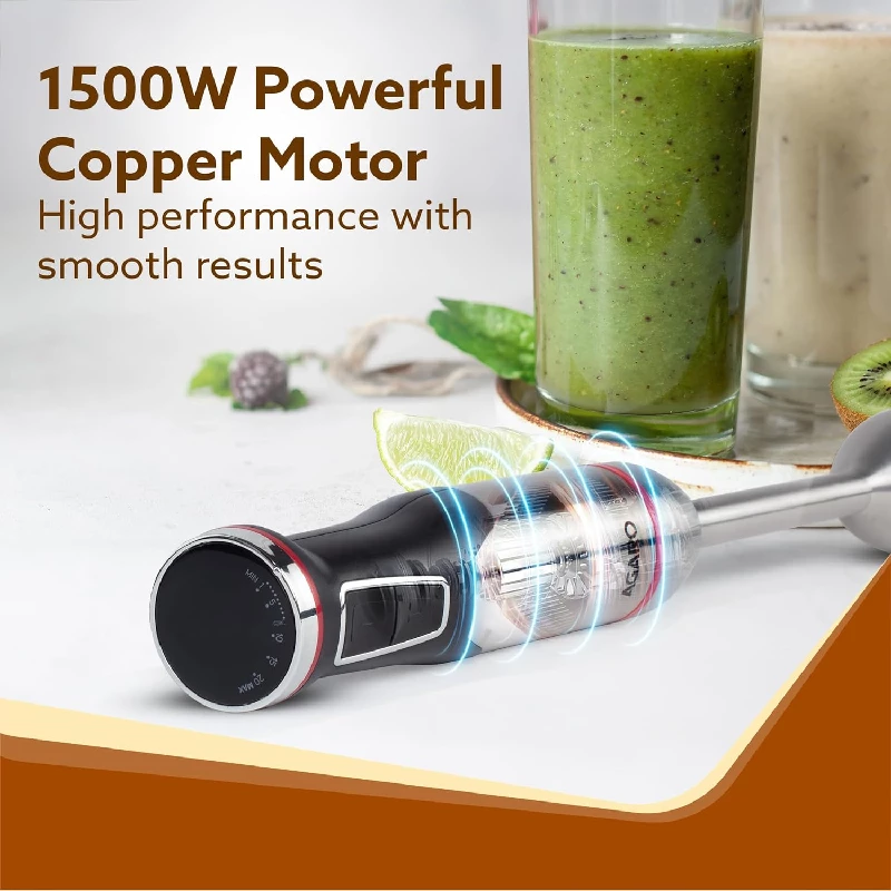 Agaro 1500 Watts Royal Hand Blender & Chopper - Image 2