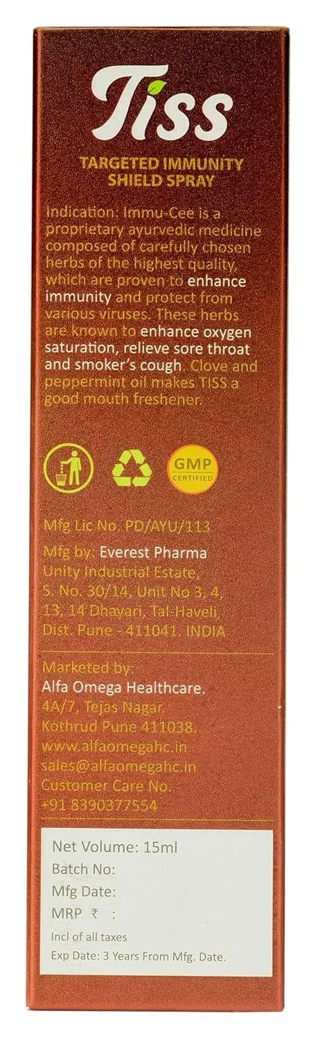 Alfa Omega Tiss Immunity Booster Immu-Cee Throat Care Spray - Image 3