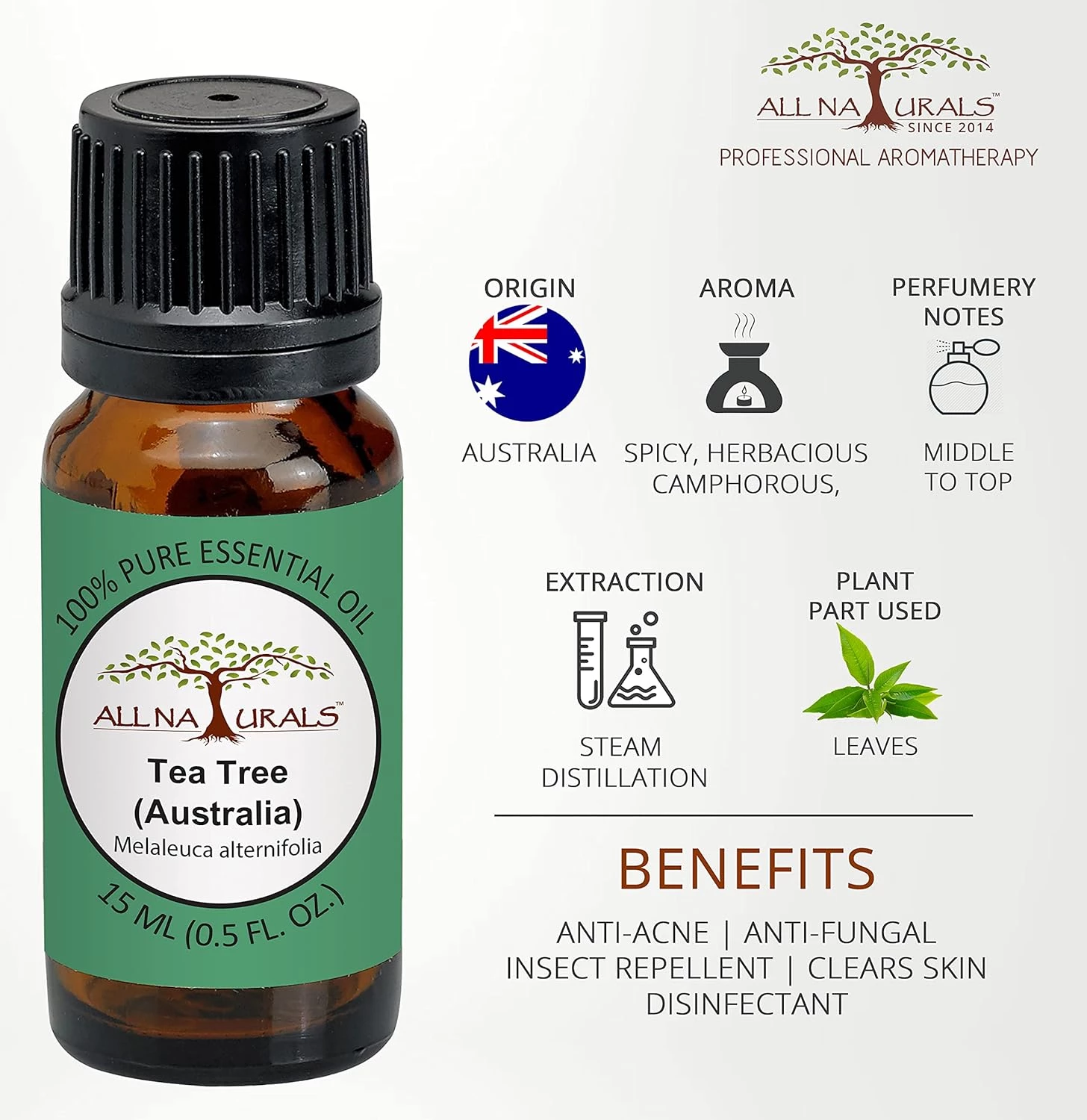 All Naturals Acne-Control French Lavender & Australian Tea Tree Essential Oils - Image 2